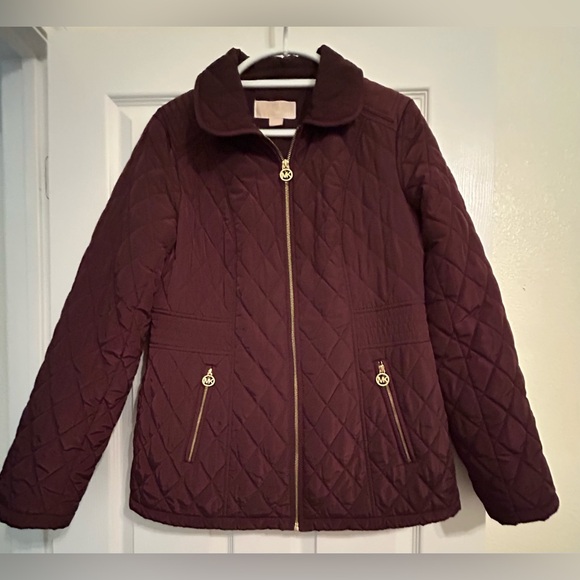 Michael Kors Quilted Jacket - Deep Burgundy size M - Picture 6 of 10